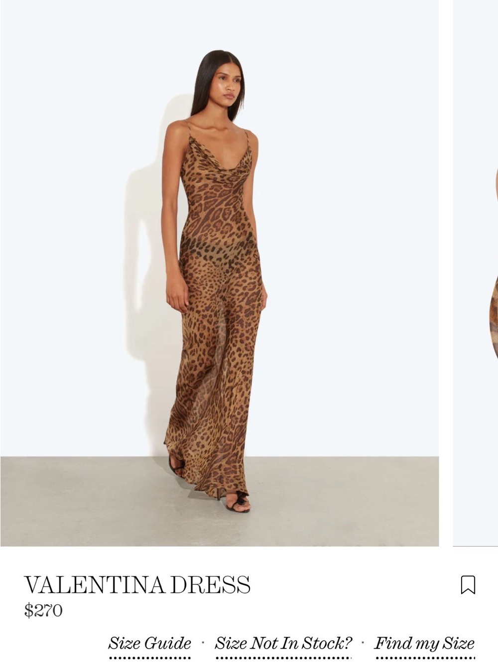 Rat & Boa Valentina Dress in Leopard Brown